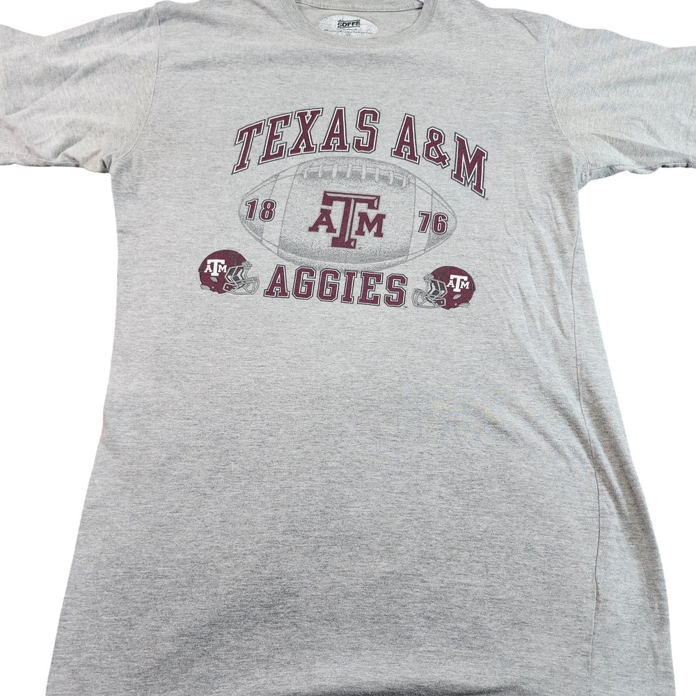 Texas A&M Aggies Shirt Mens Large Gray NCAA Football Soffe Graphic Tee
